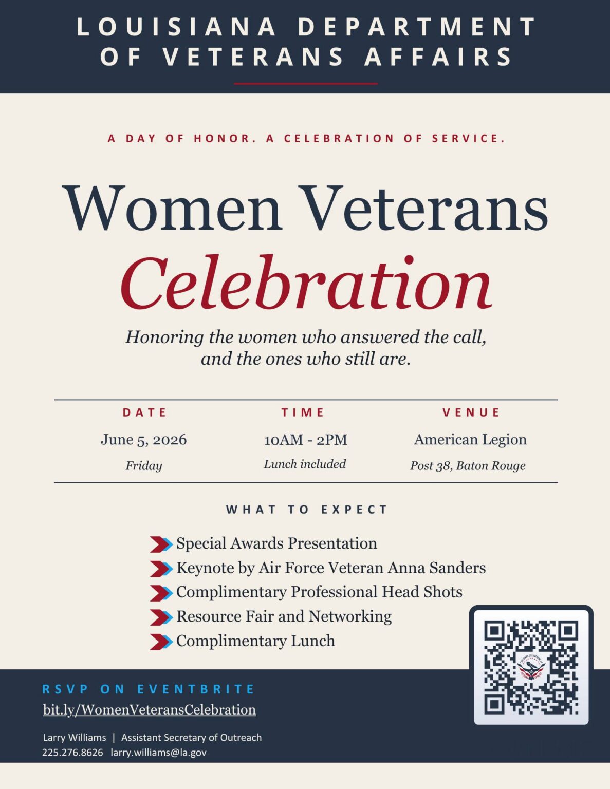 Ldva LDVA Hosts Women Veterans Celebration This Friday In Baton Rouge ...